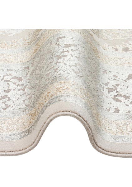 Quatro Qtr 08 Krem Gri Salon Halısı Akrilik Halı Vintage Desenli Halı Dokuma Yatak Odası Halısı modelleri