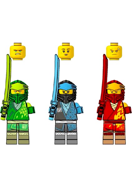 Ninjago - Lloyd - Kai ve Nya Orijinal Minifigürler