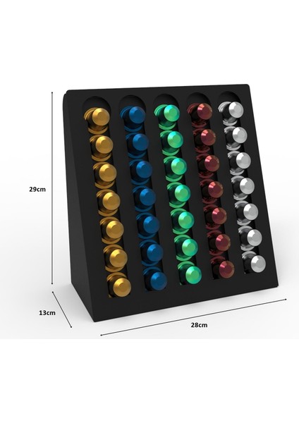 Kapsül Kahve Organizer Stand Model-2 Siyah