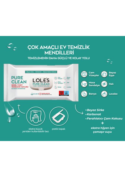 Pure Clean Genel Yüzey Temizlik Havlusu 3X50