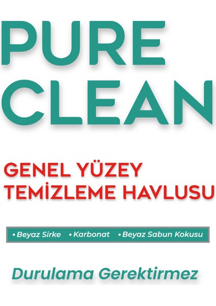 Pure Clean Genel Yüzey Temizlik Havlusu 3X50