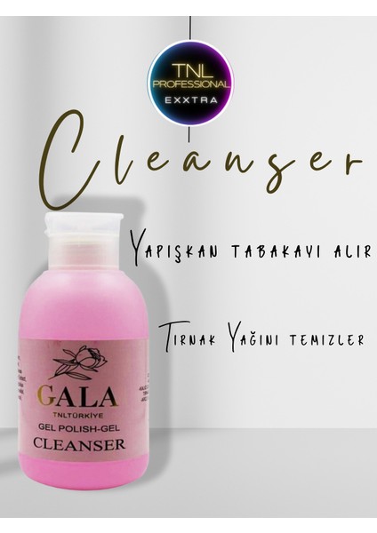 Cleanser Tırnak Yağı Tozu ve Yapışkan Tabakayı Silme Sıvısı 500 ml