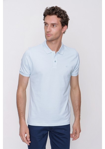 Erkek A. Mavi Basic Polo Yaka Dynamic Fit T-Shirt