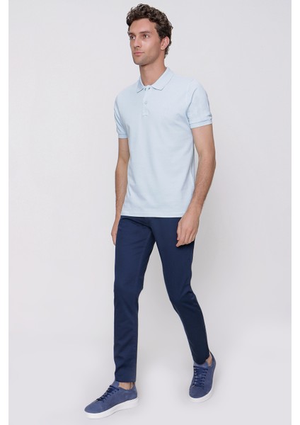 Erkek A. Mavi Basic Polo Yaka Dynamic Fit T-Shirt