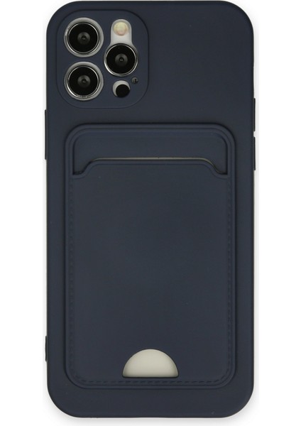 Iphone 12 Pro Kılıf Kelvin Kartvizitli Silikon - Lacivert 300099