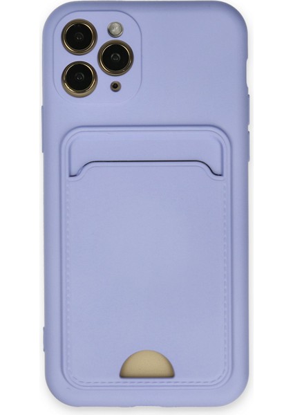 Iphone 11 Pro Kılıf Kelvin Kartvizitli Silikon - Lila 300099