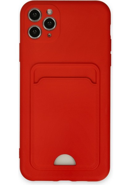 Iphone 11 Pro Max Kılıf Kelvin Kartvizitli Silikon - Kırmızı 300099