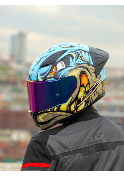 Rapıd 2 Race Neo Mavi-Mor Kask