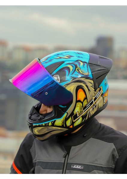 Rapıd 2 Race Neo Mavi-Mor Kask fiyatları