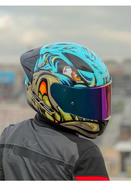 Rapıd 2 Race Neo Mavi-Mor Kask fırsatları