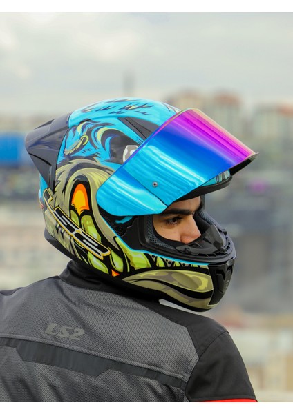 Rapıd 2 Race Neo Mavi-Mor Kask indirimleri