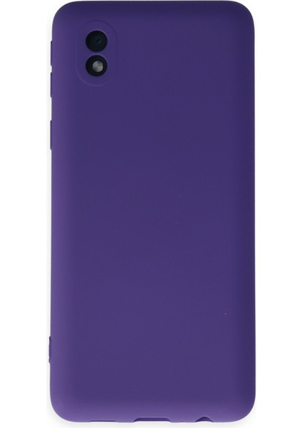 Samsung Galaxy A01 Core Kılıf Nano Içi Kadife Silikon - Mor 300099