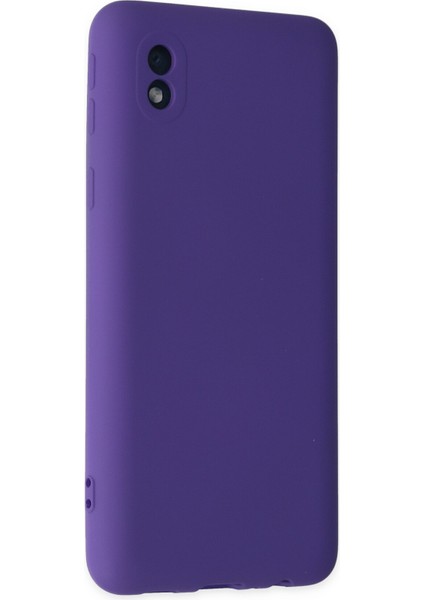 Samsung Galaxy A01 Core Kılıf Nano Içi Kadife Silikon - Mor 300099
