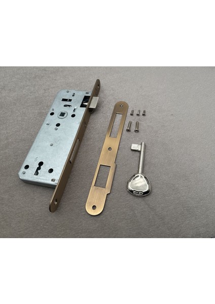 Özen Handles Oval İç Kapı Oda Kilidi Gömme Kilit 45/90/18 Siyah 3 Adet