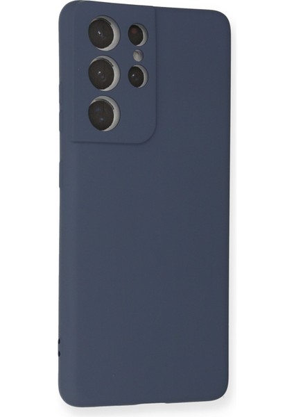 Samsung Galaxy S21 Ultra Kılıf Nano Içi Kadife Silikon - Gri 300099