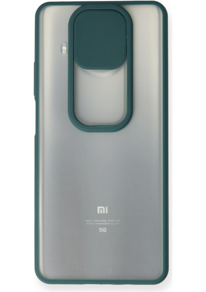 Xiaomi Mi 10T Lite Kılıf Palm Buzlu Kamera Sürgülü Silikon - Yeşil 300099