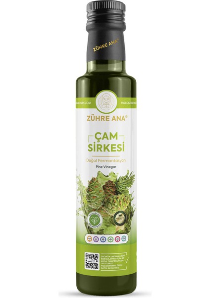 Zühre Ana Çam Sirkesi Doğal Fermantasyon Pine Vinegar 500 ml