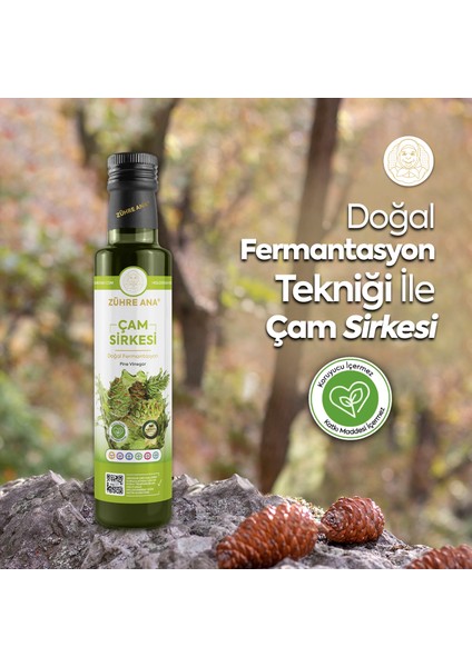 Zühre Ana Çam Sirkesi Doğal Fermantasyon Pine Vinegar 500 ml