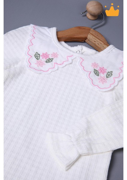 Babyhola Bayramlık Kız Bebek Çocuk Çıtçıtlı Badi Pantolon Şık Alt Üst Takım 2327