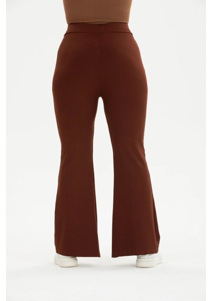 Kadın Büyük Beden Kışlık Içi Polarlı Şardonlu Fitilli Ispanyol Tayt Pantalon fırsatları