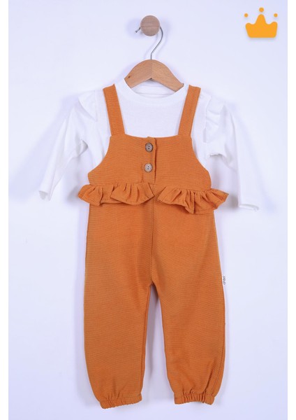 Babyhola Bayramlık Kız Bebek Çocuk Salopet Badi Takım 2338