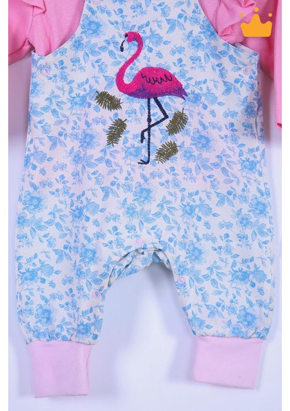 Babyhola Bayramlık Kız Bebek Çocuk Flamingo Bayramlık Salopet Badi Takım 23388 modelleri