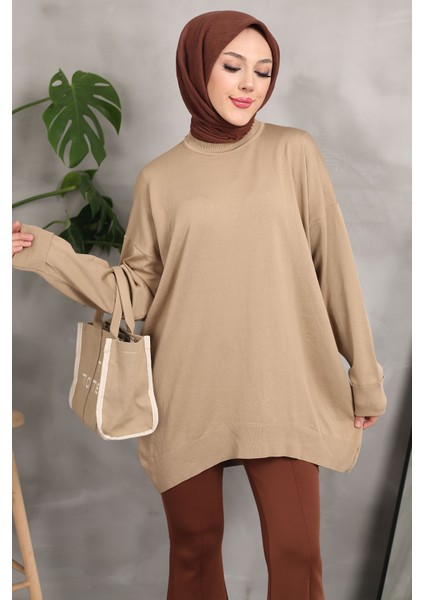 Vizon Soğuk İplik Merserize Salaş Triko Kazak fırsatları