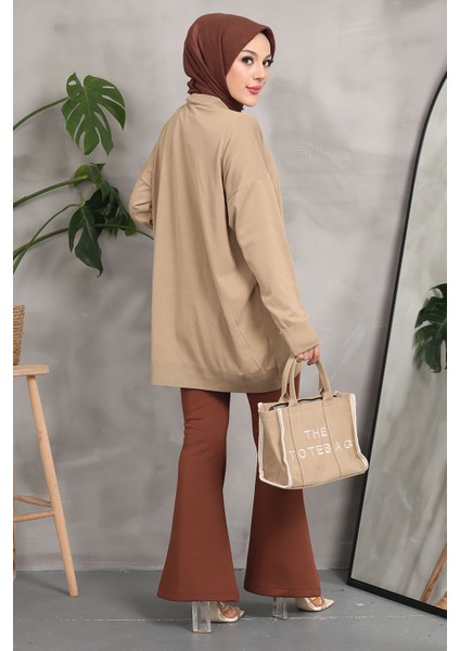 Vizon Soğuk İplik Merserize Salaş Triko Kazak indirimleri