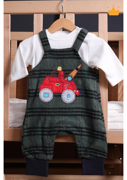 Babyhola Erkek Bebek Salopet Badi 2'li Takım 2203