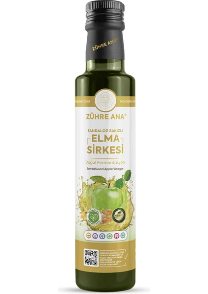 Zühre Ana Sandaloz Sakızlı Elma Sirkesi Doğal Fermantasyon Sandalwood Apple Vinegar 500 ml