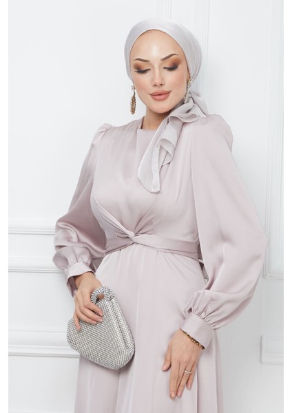 Taş Bağlama Detaylı Saten Abiye fiyatları