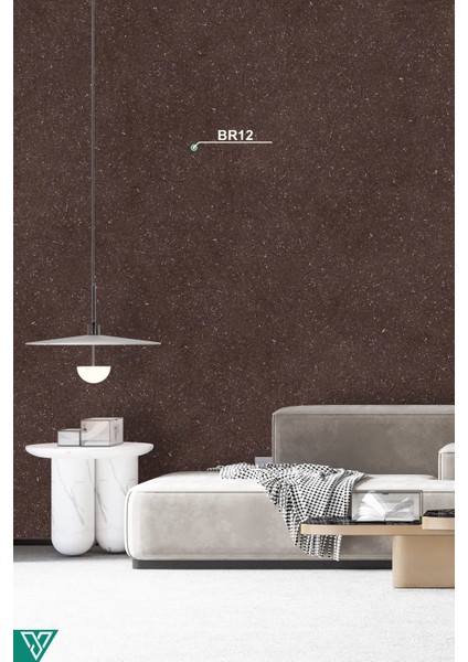 - Isı Ve Ses Yalıtımlı Sürülen Duvar Kağıdı | Kahverengi|BR12 - 5 Kg| 16,5m²