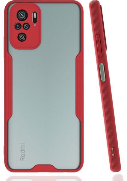 Xiaomi Redmi Note 10 Kılıf Platin Silikon - Kırmızı 300099