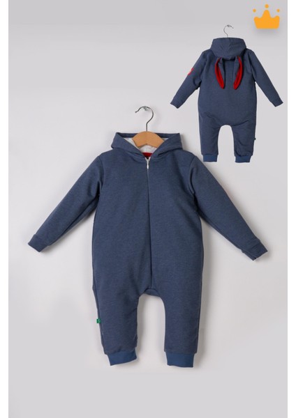 Babyhola Fermuarlı Tavşan Kulaklı Tulum 5014