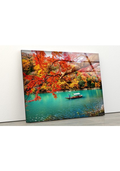 Göl Manzarası Temperli Cam Duvar Tablosu modelleri