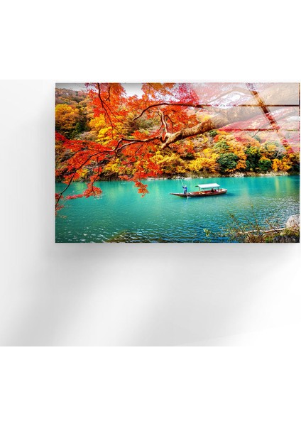 Göl Manzarası Temperli Cam Duvar Tablosu fırsatları