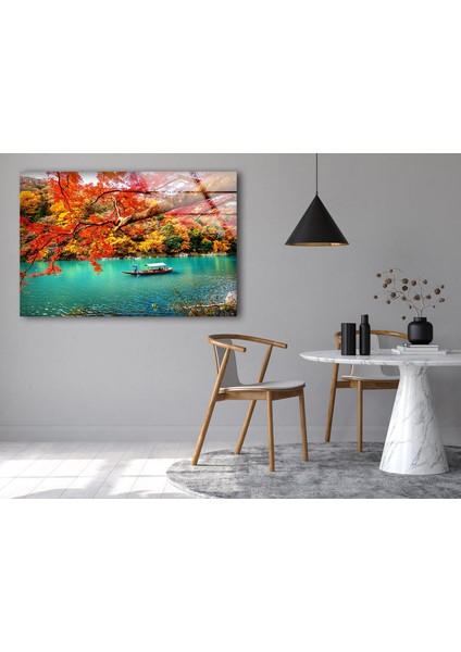 Göl Manzarası Temperli Cam Duvar Tablosu indirimleri