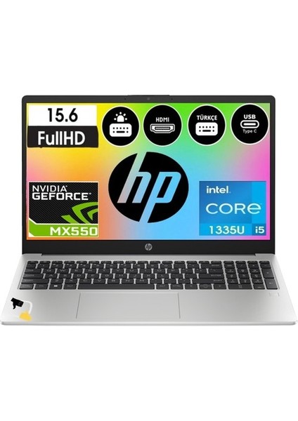 Hp 250 G10 Intel Core I5 1335U 8gb 512SSD Geforce MX550 2gb 15.6" Fullhd W11P Taşınabilir Bilgisayar 8A539EAW11