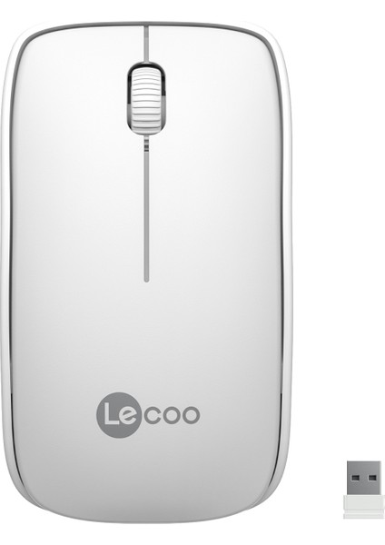 Lenovo Lecoo WS208 Kablosuz 1200DPI 3 Tuşlu Optik Mouse Beyaz