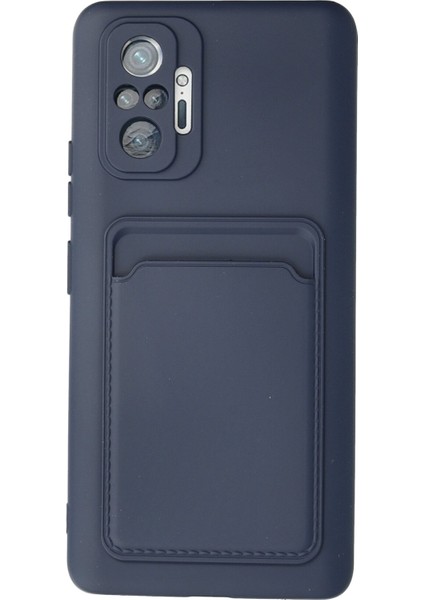 Xiaomi Redmi Note 10 Pro Kılıf Kelvin Kartvizitli Silikon - Lacivert 300099