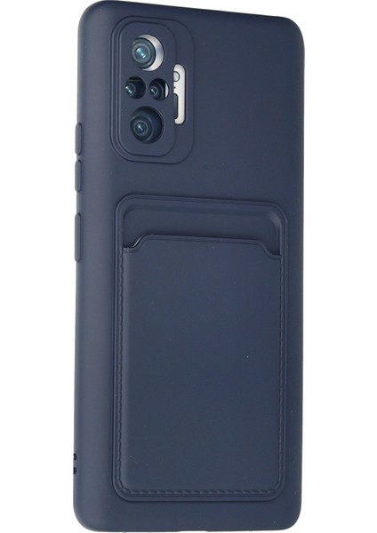 Xiaomi Redmi Note 10 Pro Kılıf Kelvin Kartvizitli Silikon - Lacivert 300099