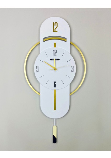 Ultra Sessiz, Gold ve Gümüş Ayrıntılı, Hediye, Salon, Ofis, Mutfak Dekoratif Duvar Saati D32
