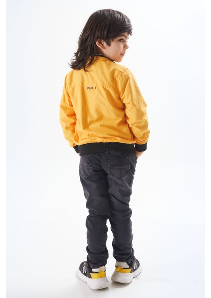 Hardal Palmiye Baskılı Tişörtlü Erkek Çocuk Ceketli 3lü Takım 17700 indirimleri