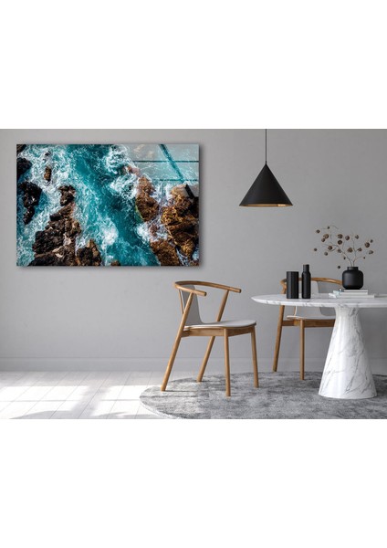 Deniz Dalgaları Cam Duvar Tablosu modelleri