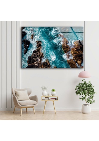 Deniz Dalgaları Cam Duvar Tablosu indirimleri