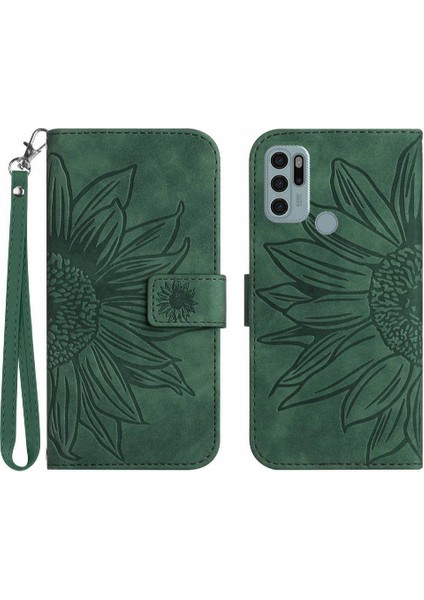 Kart Yuvaları Tutucu Lüks Pu Deri Kısa ile Motorola Moto G60S Için Kılıf (Yurt Dışından)