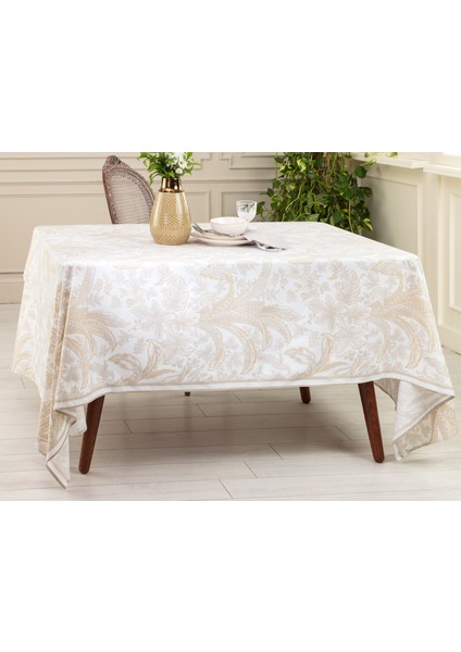Bernice Polycotton Masa Örtüsü - Bej - 160X250 cm