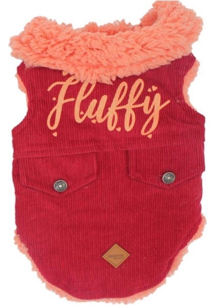 Bordo Kadife Yelek Kedi Köpek Yeleği Kedi Köpek Kıyafeti M