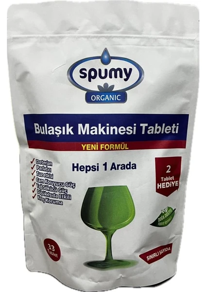 Bulaşık Makinesi Tableti 33 Yıkama 2  Tablet Hediye