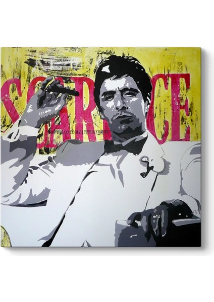Al Pacino - Scarface Vintage Kanvas Tablo